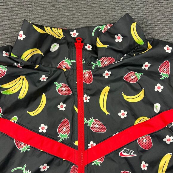 Nike Jacket Womens 1X Coupe Standard Windbreaker Black & Red Fruit CT0627-010 - Picture 4 of 8